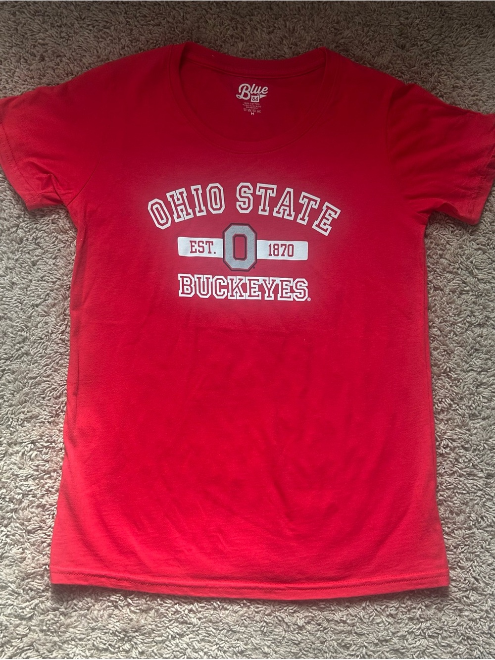 Ohio State Blue 84 Red Logo Tee